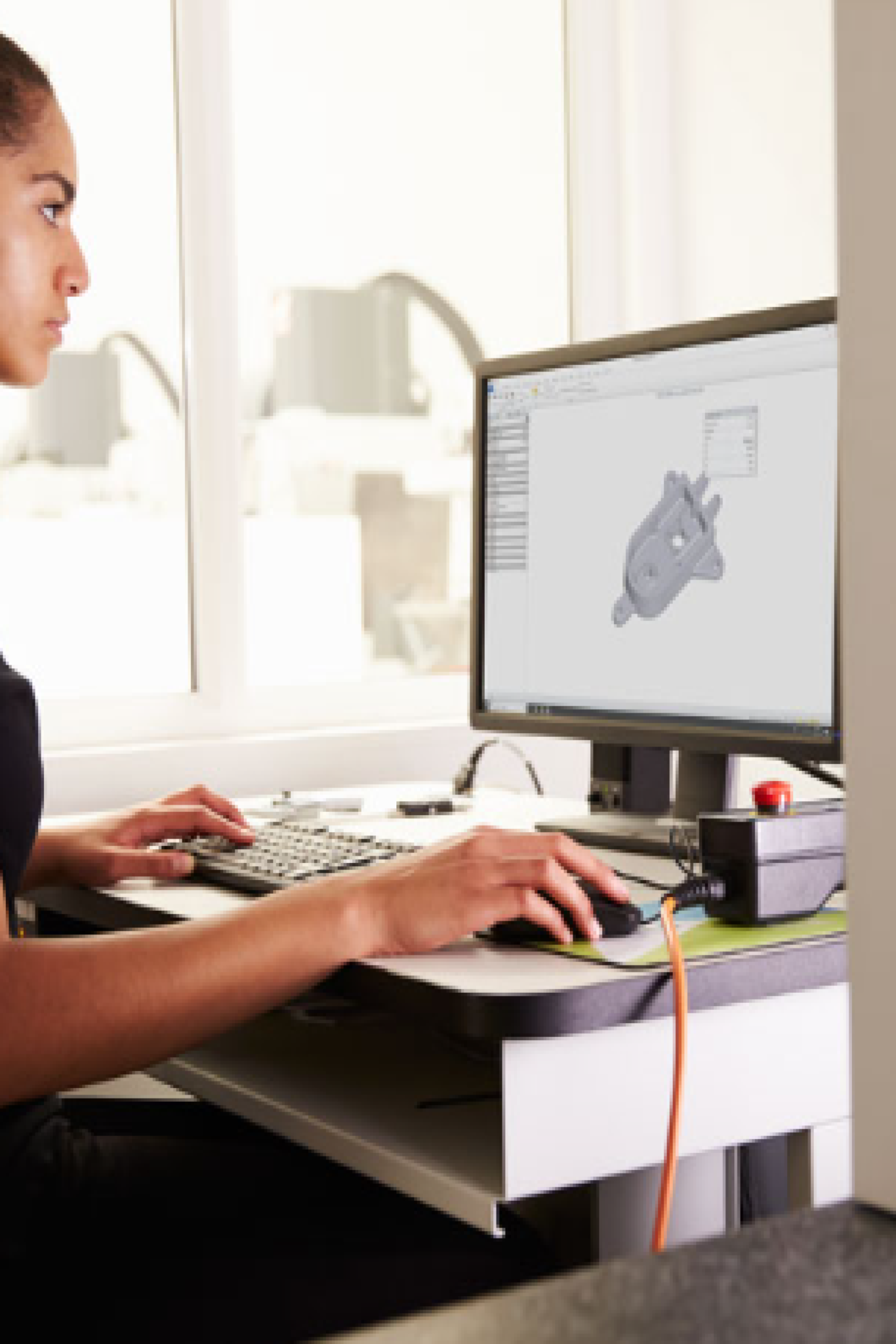 mulher-desenvolvendo-modelagem-3d-e-inspecao-de-pecas